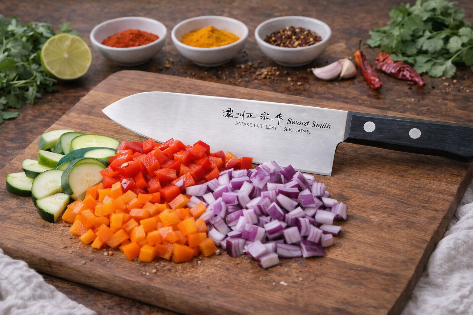 Seki Black 170 Santoku