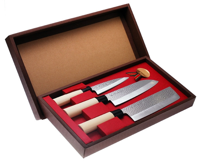 Traditional Hammered set of 3 – HanaBlades